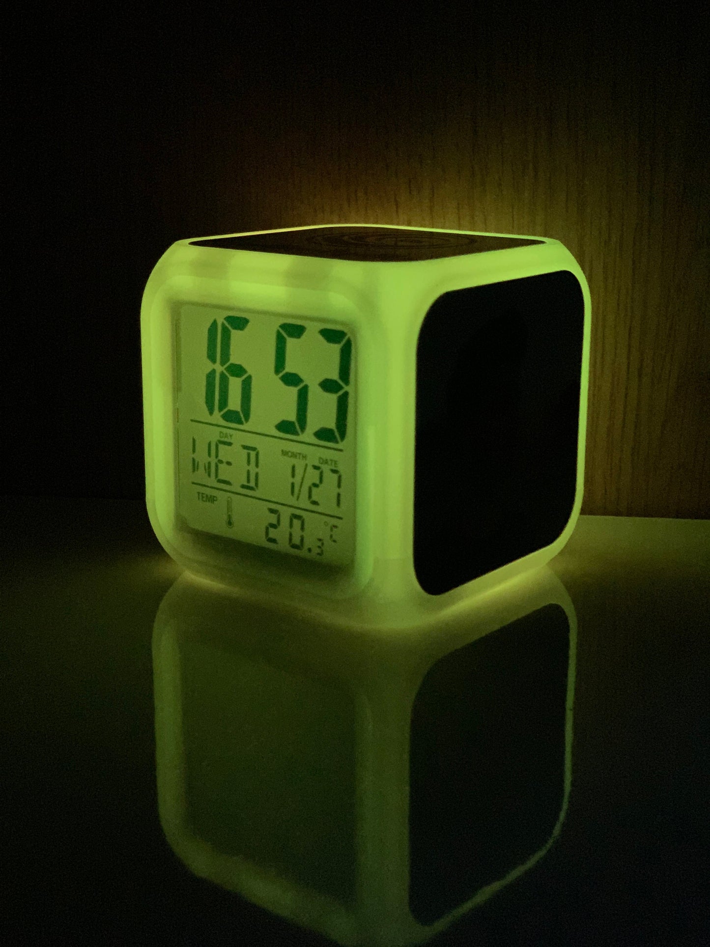 Personalised Colour Changing Bedside Clock, Add Up To Three Photos