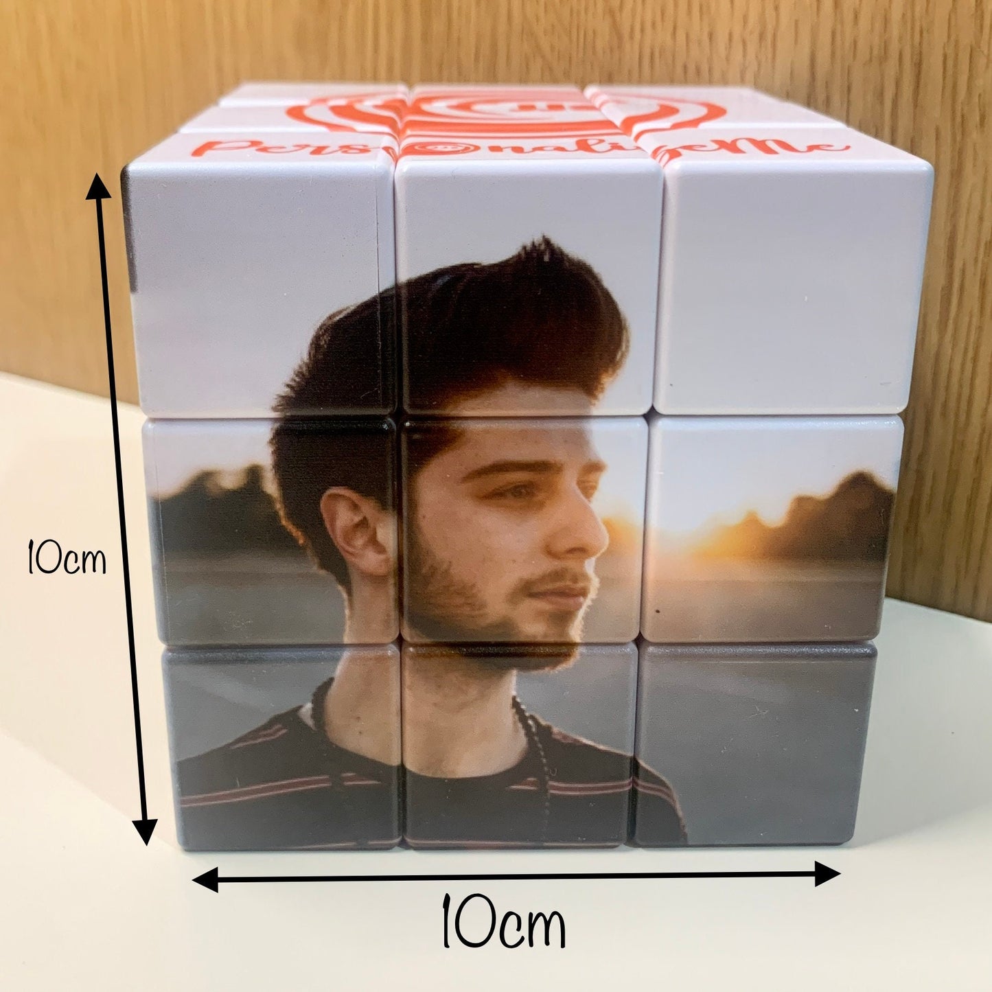 10x10cm Personalised Photo Cube with Personalised Stand , Add up to 6 Photos, Perfect Gift for all Occasions