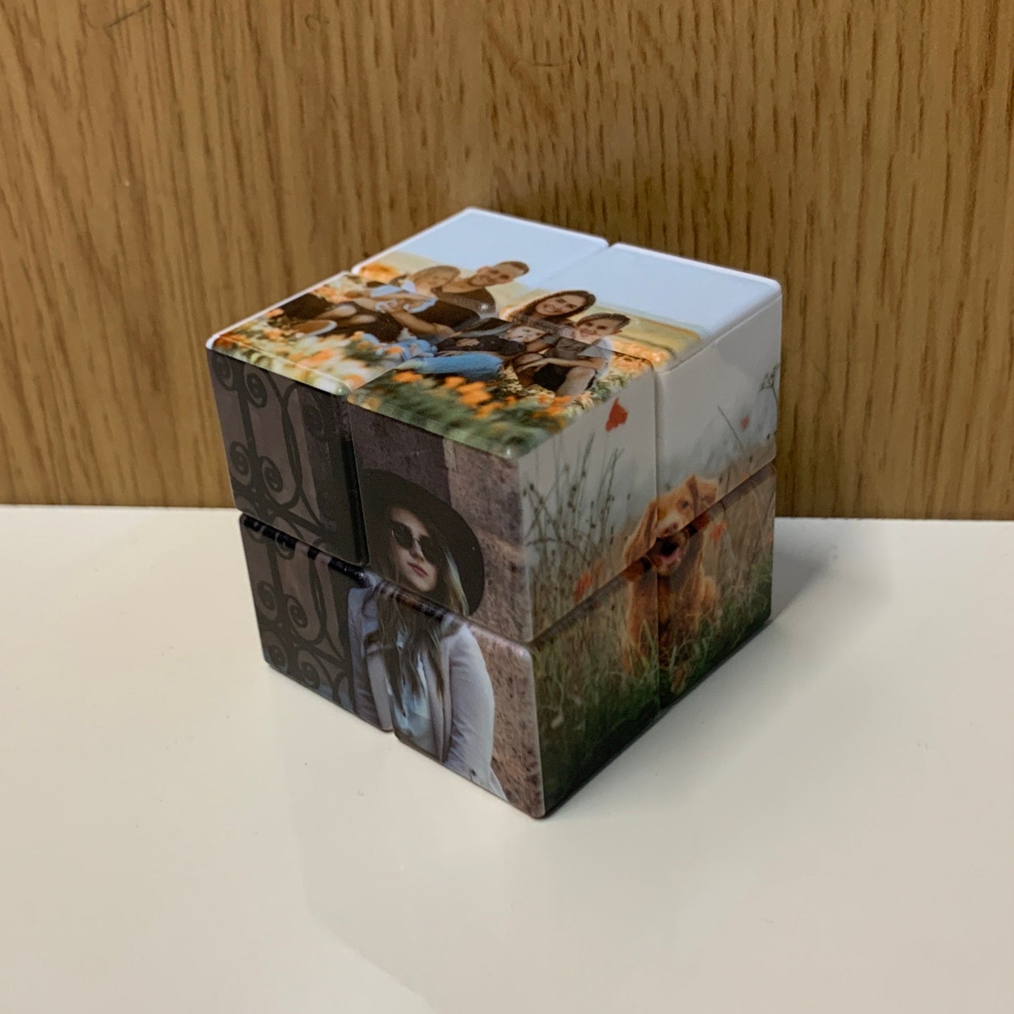 5x5cm, 2x2x2 Block, Personalised Photo Cube with Personalised Stand, Add up to 6 photos