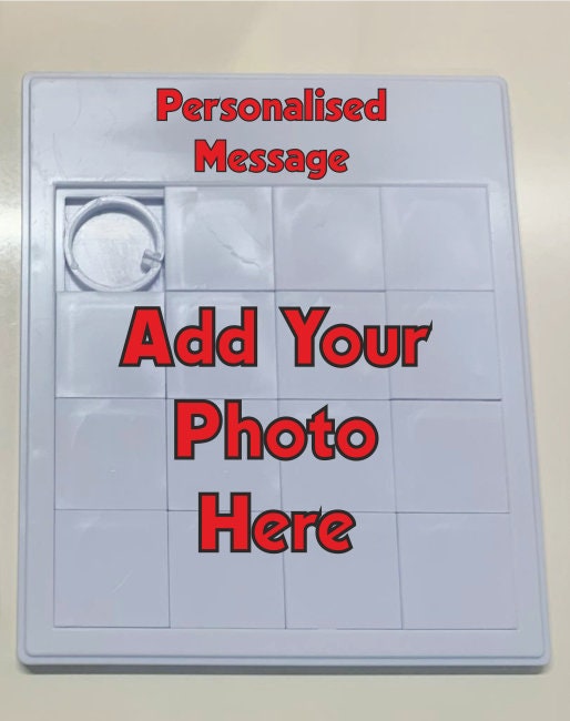 Personalised Tile Slider , Add a Photo and a Personalised Message to make a Perfect Gift for any Occasion, Multiple Size Puzzles Available